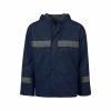 REBEL AquaSkin Rubberised Hi Viz Navy Reflective Rainsuit
