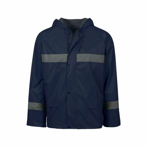 REBEL AquaSkin Rubberised Hi Viz Navy Reflective Rainsuit REBEL AquaSkin Rubberised Hi Viz Navy Reflective Rainsuit