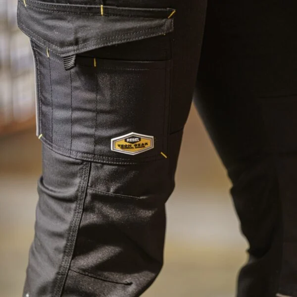 REBEL Ladies Tech Gear Trousers Raven Black REBEL Ladies Tech Gear Trousers Raven Black - Image 2
