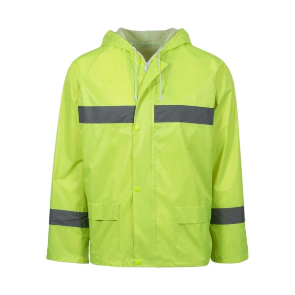 REBEL AquaSkin Rubberised Hi Viz Reflective Lime Rainsuit REBEL AquaSkin Rubberised Hi Viz Reflective Lime Rainsuit
