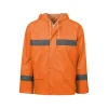 REBEL AquaSkin Rubberised Hi Viz Reflective Orange Rainsuit