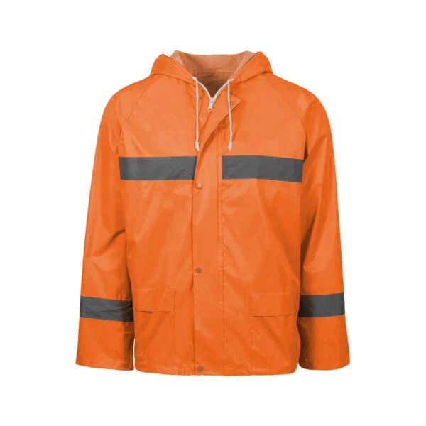 REBEL AquaSkin Rubberised Hi Viz Reflective Orange Rainsuit REBEL AquaSkin Rubberised Hi Viz Reflective Orange Rainsuit
