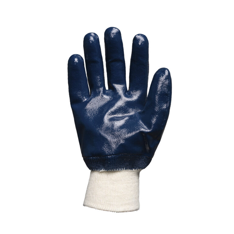 REBEL Tru Touch Blue Nitrile Heavy Duty Knit Wrist Gloves Size XL/10 REBEL Tru Touch Blue Nitrile Heavy Duty Knit Wrist Gloves Size XL/10 - Image 3