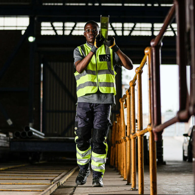 REBEL Men’s Tech Gear Trousers NightGlo Lime and Gun Metal REBEL Men’s Tech Gear Trousers NightGlo Lime and Gun Metal - Image 6