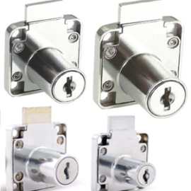 Drawer Locks – Chrome Plated (2 Keys Included)