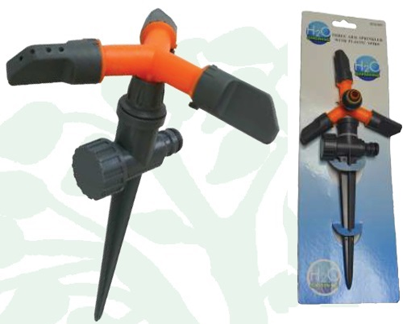 3 Arm Sprinkler - Plastic Spike 3 Arm Sprinkler - Plastic Spike
