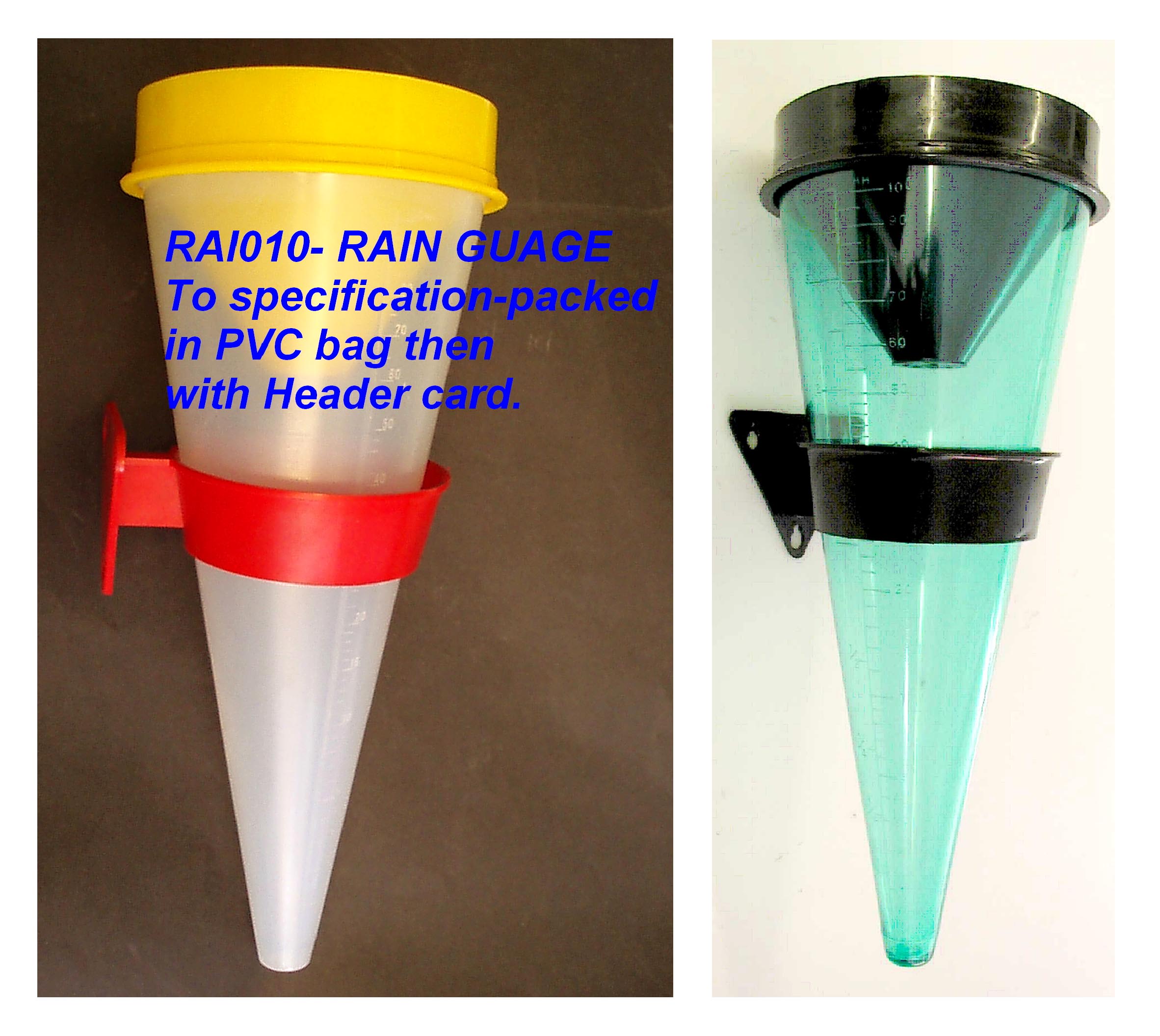 Rain Guages - Rainbow rain guages