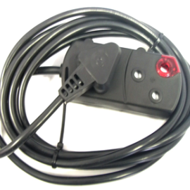 Black Extension cord with Indicator Light