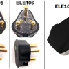 Black Plug Top - 16A 3pin