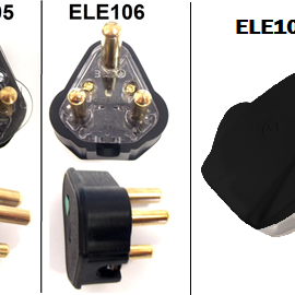 Black Plug Top - 16A 3pin
