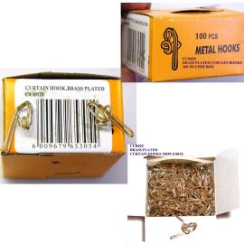Curtain Hooks - Brass