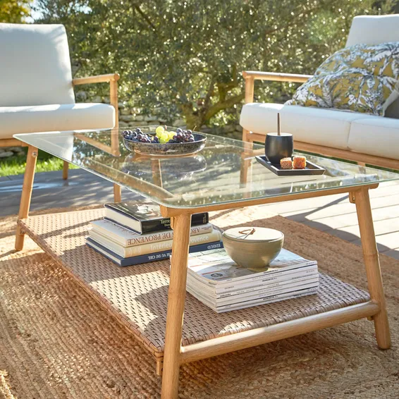Naterial Bamboo 4-Piece Outdoor Lounge Suite Naterial Bamboo 4-Piece Outdoor Lounge Suite - Image 4