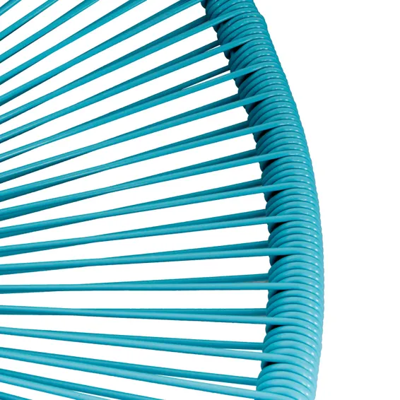 Acapulco Round Rattan & Steel Patio Chair – Turquoise Outdoor Accent Chair Acapulco Round Rattan & Steel Patio Chair – Turquoise Outdoor Accent Chair - Image 7
