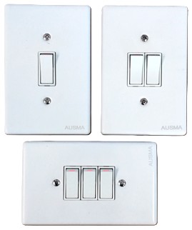 Lever switches with face plate