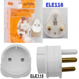 Schuko Euro Adapter - Removable