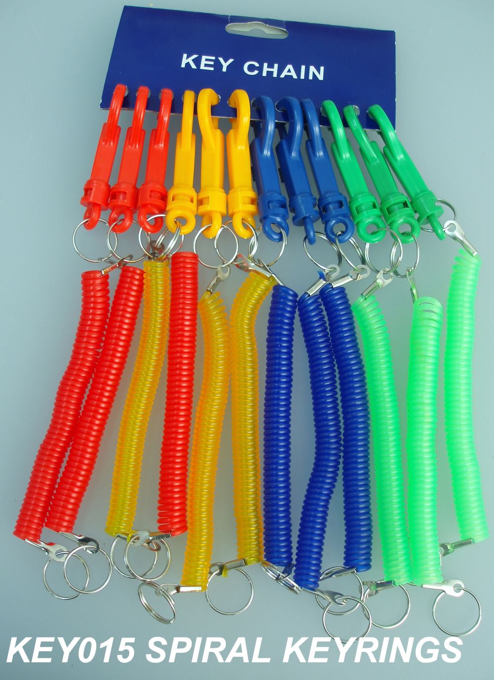 Spiral Keyring Display 12pce Spiral Keyring Display 12pce