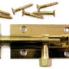 Straight Barrel Bolts - Brass PL