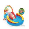 Rainbow inflatable kids pool with slide