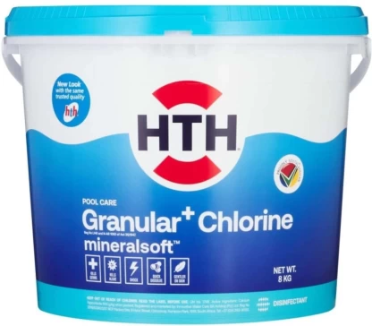 HTH Granular+ Mineralsoft Pool Chlorine 8 kg HTH Granular+ Mineralsoft Pool Chlorine 8 kg
